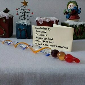 Handcrafted Czech Glass Swirl Ornament